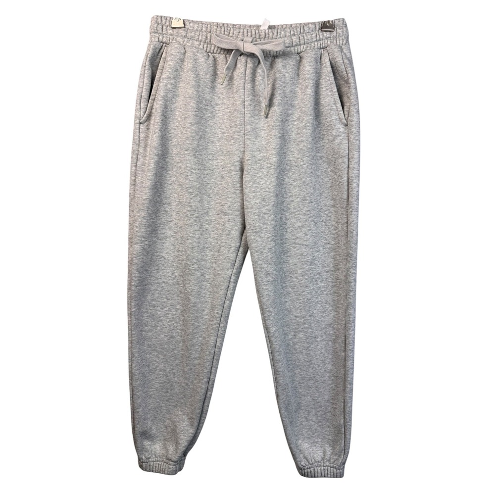 Fabletics Sweatpants Joggers Womens M Gray Heathered‎ Lounge Drawstring Pockets